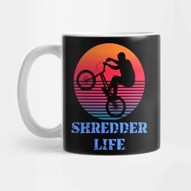 Shredder Life BMX retro sunset by Geoji 